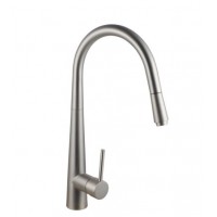 Round Multifunction Brushed Nickel Sink Mixer